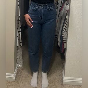 Denim jeans.